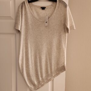 Theory Light Beige Short Sleeve Tee